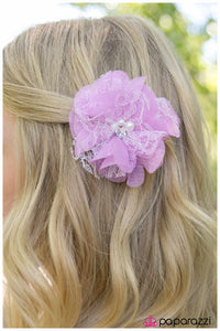 Paparazzi "Chantilly Lace" Purple Hair Clip Paparazzi Jewelry