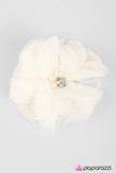 Paparazzi "Chantilly Lace" White Hair Clip Paparazzi Jewelry