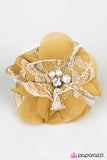 Paparazzi "Chantilly Lace" Yellow Hair Clip Paparazzi Jewelry