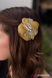 Paparazzi "Chantilly Lace" Yellow Hair Clip Paparazzi Jewelry