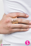 Paparazzi "Checkerboard Chic" Gold Ring Paparazzi Jewelry