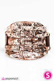 Paparazzi "Checkerboard Chic" Copper Ring Paparazzi Jewelry