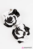 Paparazzi "Check This Out" Black/White Hair Clip Paparazzi Jewelry