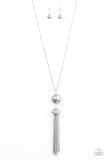 Paparazzi "Cheers To A New Year" Silver Necklace & Earring Set Paparazzi Jewelry