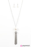 Paparazzi "Cheers To A New Year" White Necklace & Earring Set Paparazzi Jewelry