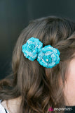 Paparazzi "Cherokee Rose" Blue Hair Clip Paparazzi Jewelry