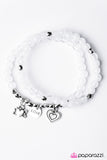 Paparazzi "Choose Love" White Bracelet Paparazzi Jewelry