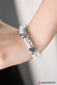 Paparazzi "Choose Love" White Bracelet Paparazzi Jewelry