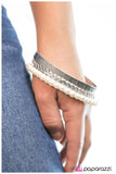 Paparazzi "Circle Of Influence - White" bracelet Paparazzi Jewelry