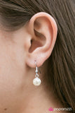 Paparazzi "City Girl" White Lanyard Necklace & Earring Set Paparazzi Jewelry