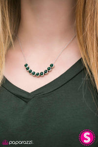 Paparazzi "City Skyline" Green Necklace & Earring Set Paparazzi Jewelry