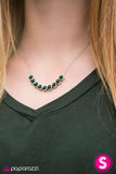 Paparazzi "City Skyline" Green Necklace & Earring Set Paparazzi Jewelry