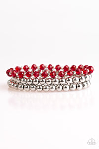 Paparazzi "City Sleek - Red" bracelet Paparazzi Jewelry