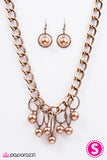 Paparazzi "Classic Girl" Copper Necklace & Earring Set Paparazzi Jewelry