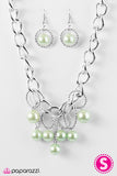 Paparazzi "Classic Girl" Green Necklace & Earring Set Paparazzi Jewelry