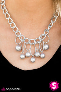 Paparazzi "Classic Girl" Silver Necklace & Earring Set Paparazzi Jewelry