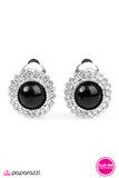 Paparazzi "Classy and Sassy - Black Clip-On" earring Paparazzi Jewelry