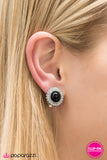 Paparazzi "Classy and Sassy - Black Clip-On" earring Paparazzi Jewelry