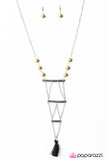 Paparazzi "Climb Every Mountain" Yellow Necklace & Earring Set Paparazzi Jewelry