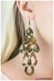 Paparazzi "Climbing the Social Ladder" Brass Earrings Paparazzi Jewelry