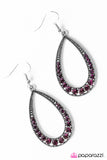 Paparazzi "Cloudy With A Chance of SPARKLE" Purple Earrings Paparazzi Jewelry