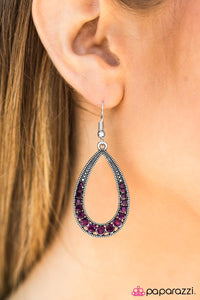 Paparazzi "Cloudy With A Chance of SPARKLE" Purple Earrings Paparazzi Jewelry