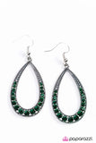 Paparazzi "Cloudy With A Chance of SPARKLE - Green" earring Paparazzi Jewelry