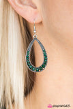 Paparazzi "Cloudy With A Chance of SPARKLE - Green" earring Paparazzi Jewelry