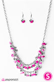 Paparazzi "Coastal Living" Pink Necklace & Earring Set Paparazzi Jewelry