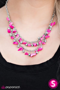 Paparazzi "Coastal Living" Pink Necklace & Earring Set Paparazzi Jewelry