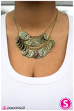 Paparazzi "COIN Artist" Brass Necklace & Earring Set Paparazzi Jewelry