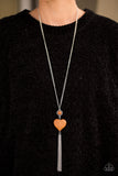 Paparazzi "Cold Cold Heart" Brown Necklace & Earring Set Paparazzi Jewelry