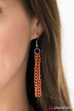 Paparazzi "Colorful Calamity" Orange Necklace & Earring Set Paparazzi Jewelry