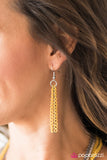 Paparazzi "Colorful Calamity" Yellow Necklace & Earring Set Paparazzi Jewelry