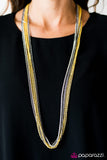 Paparazzi "Colorful Calamity" Yellow Necklace & Earring Set Paparazzi Jewelry