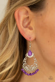 Paparazzi VINTAGE VAULT "Colorful Colada" Purple Earrings Paparazzi Jewelry