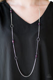 Paparazzi "Colorfully Casual" Purple Necklace & Earring Set Paparazzi Jewelry