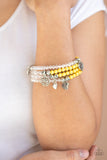 Paparazzi "Colorfully Cupid" Yellow Bracelet Paparazzi Jewelry