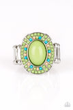 Paparazzi "Colorfully Rustic" Green Ring Paparazzi Jewelry