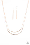 Paparazzi "Come Rain Or MOONSHINE - Rose Gold" necklace Paparazzi Jewelry