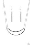 Paparazzi "Come Rain Or MOONSHINE - Silver" necklace Paparazzi Jewelry