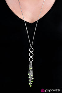 Paparazzi "Come Sail Away" Green Necklace & Earring Set Paparazzi Jewelry