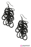 Paparazzi "Come to a Close - BLACK" earring Paparazzi Jewelry