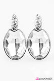 Paparazzi "Come WALTZ May" White Post Earrings Paparazzi Jewelry