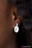 Paparazzi "Come WALTZ May" White Post Earrings Paparazzi Jewelry