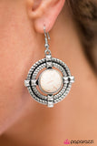 Paparazzi "Command Center - White" earring Paparazzi Jewelry