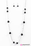 Paparazzi "Commander in Chief - Black" Necklace & Earring Set Paparazzi Jewelry