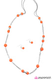 Paparazzi "Commander in Chief - Orange" Necklace & Earring Set Paparazzi Jewelry