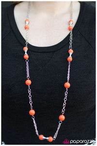 Paparazzi "Commander in Chief - Orange" Necklace & Earring Set Paparazzi Jewelry