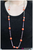 Paparazzi "Commander in Chief - Orange" Necklace & Earring Set Paparazzi Jewelry